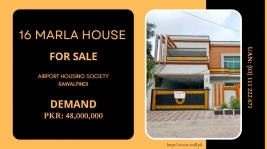 16 Marla House for sale , Airport Housing Society