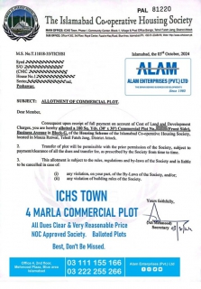 ichs 4 Marla Commercial Plot For sale 