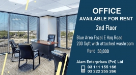 Office Space available for rent  Blue Area, F6, F7, F8  Islamabad 