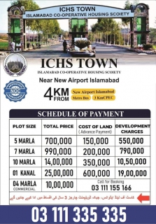 ichs 7 marla plot for sale. ICHS TOWN Islamabad Cooperative Housing Society